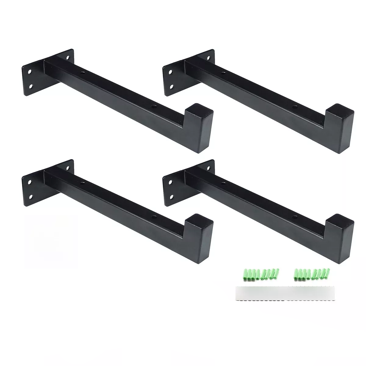 4pzs Acero Mensula Soporte Para Repisas Flotante 30cm