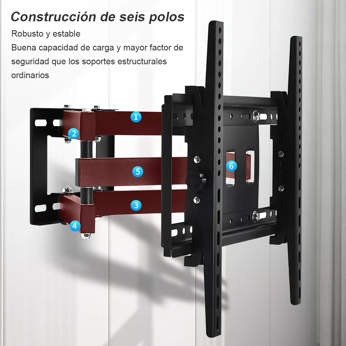 Soporte de pared para TV/Monitor de 50" a 80" negro