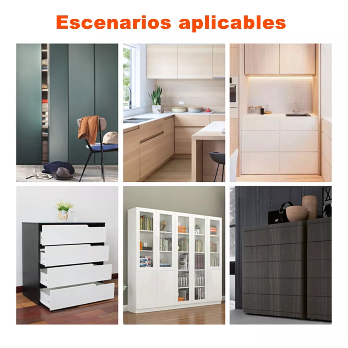Kit 30 Piezas Resbalon Forzador Push Open Magnético Para Puerta
