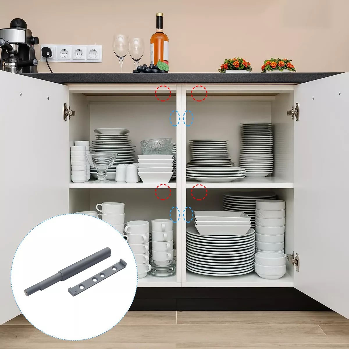 Kit 30 Piezas Resbalon Forzador Push Open Magnético Para Puerta