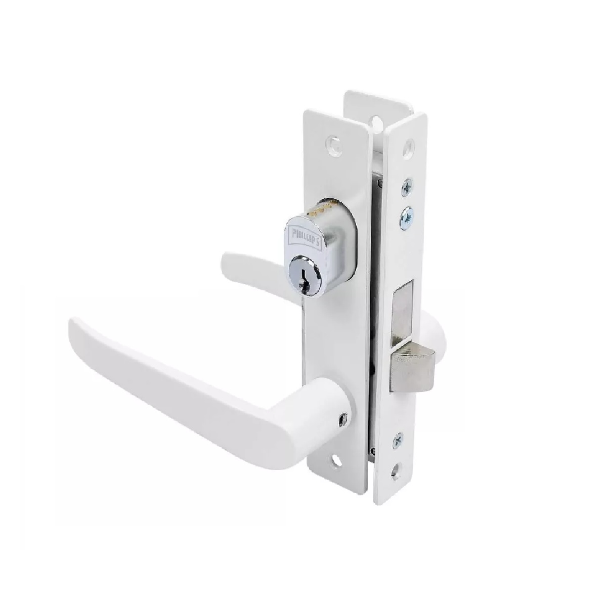 Cerradura Para Perfiles De Aluminio Der/izq Color Blanco