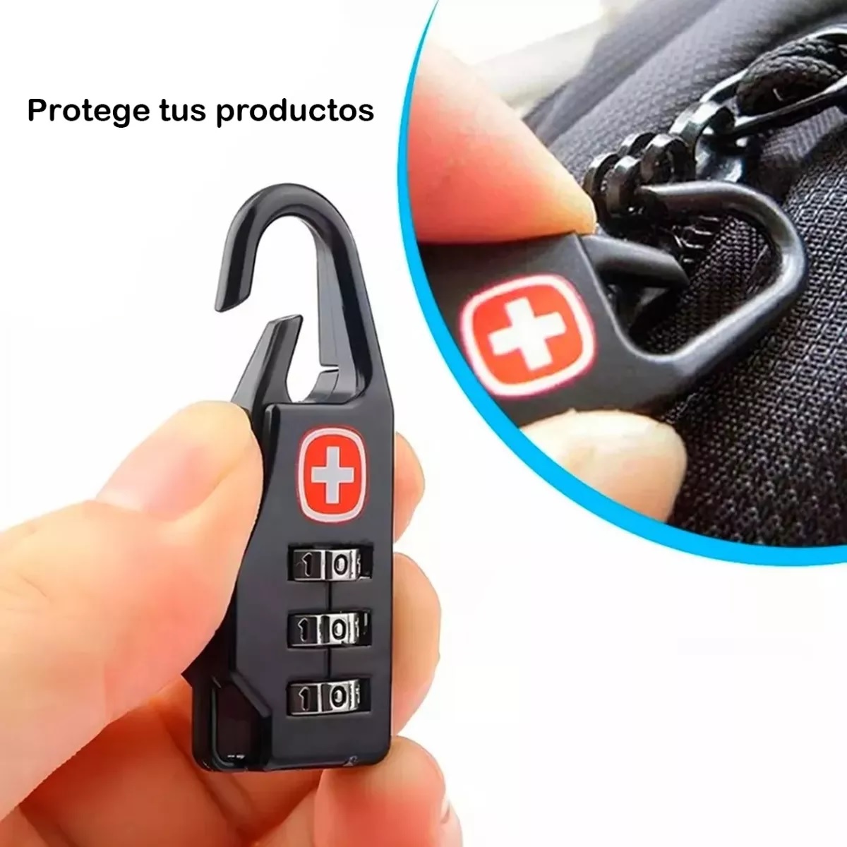 12pzs Candado Con Clave Swiss Para Maletas Mochilas Equipaje
