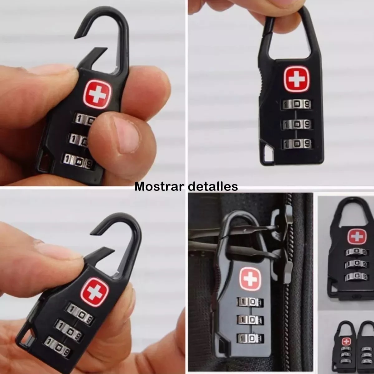 12pzs Candado Con Clave Swiss Para Maletas Mochilas Equipaje
