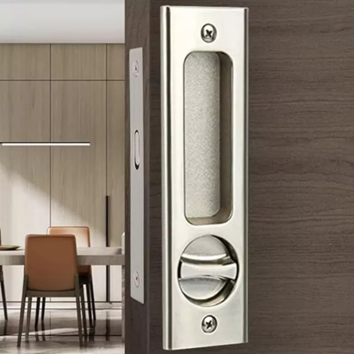 Juego De Manija De Cerradura De Puerta Corredera De Aleación