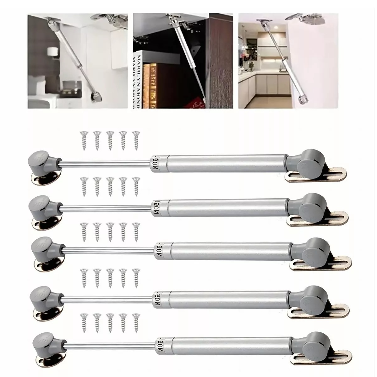 Pistón Elevable De Gas Amortiguador Puertas Cocina 5 Piezas