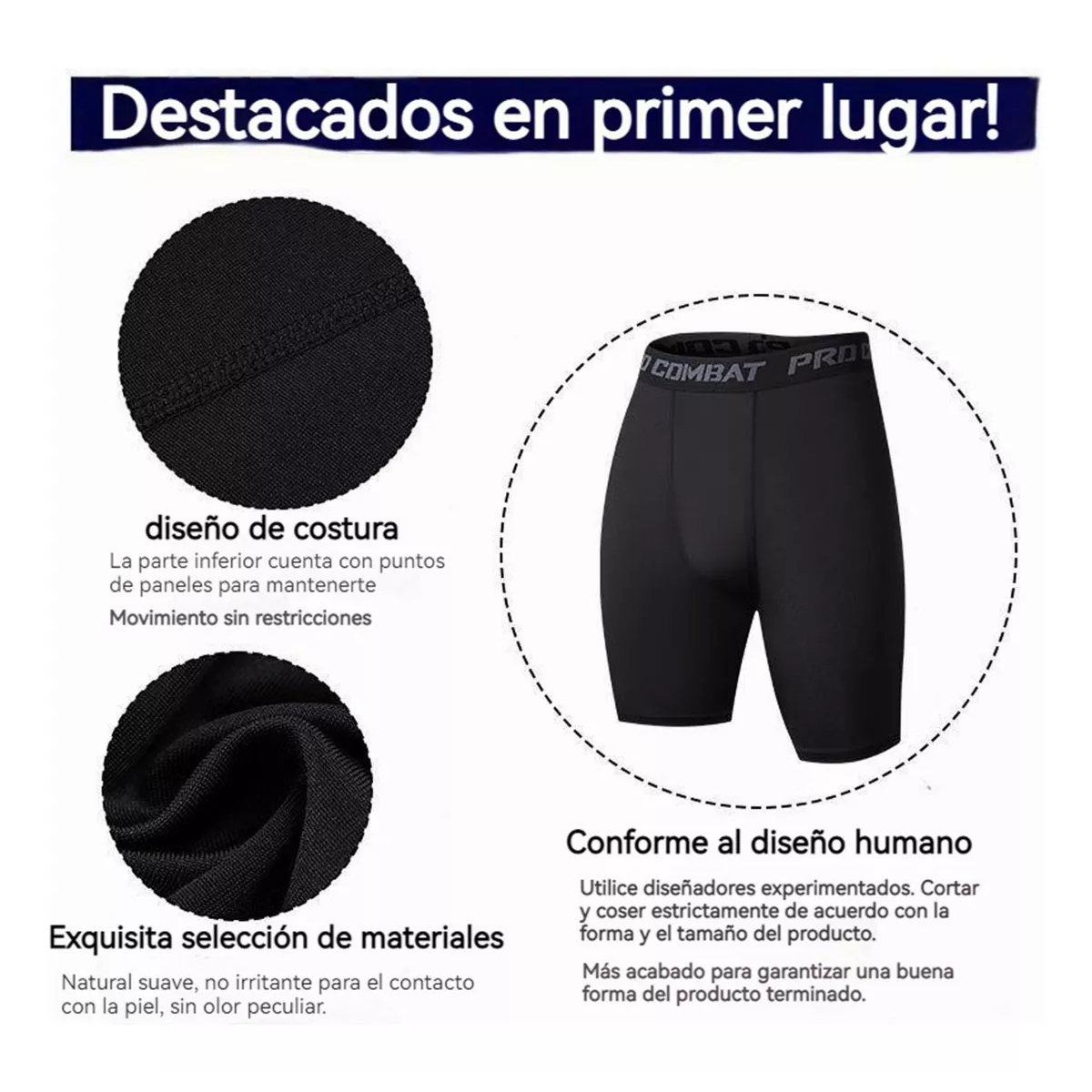 Licra Deportiva Shorts Gym Short Compresión Bolsa Celular Talla M