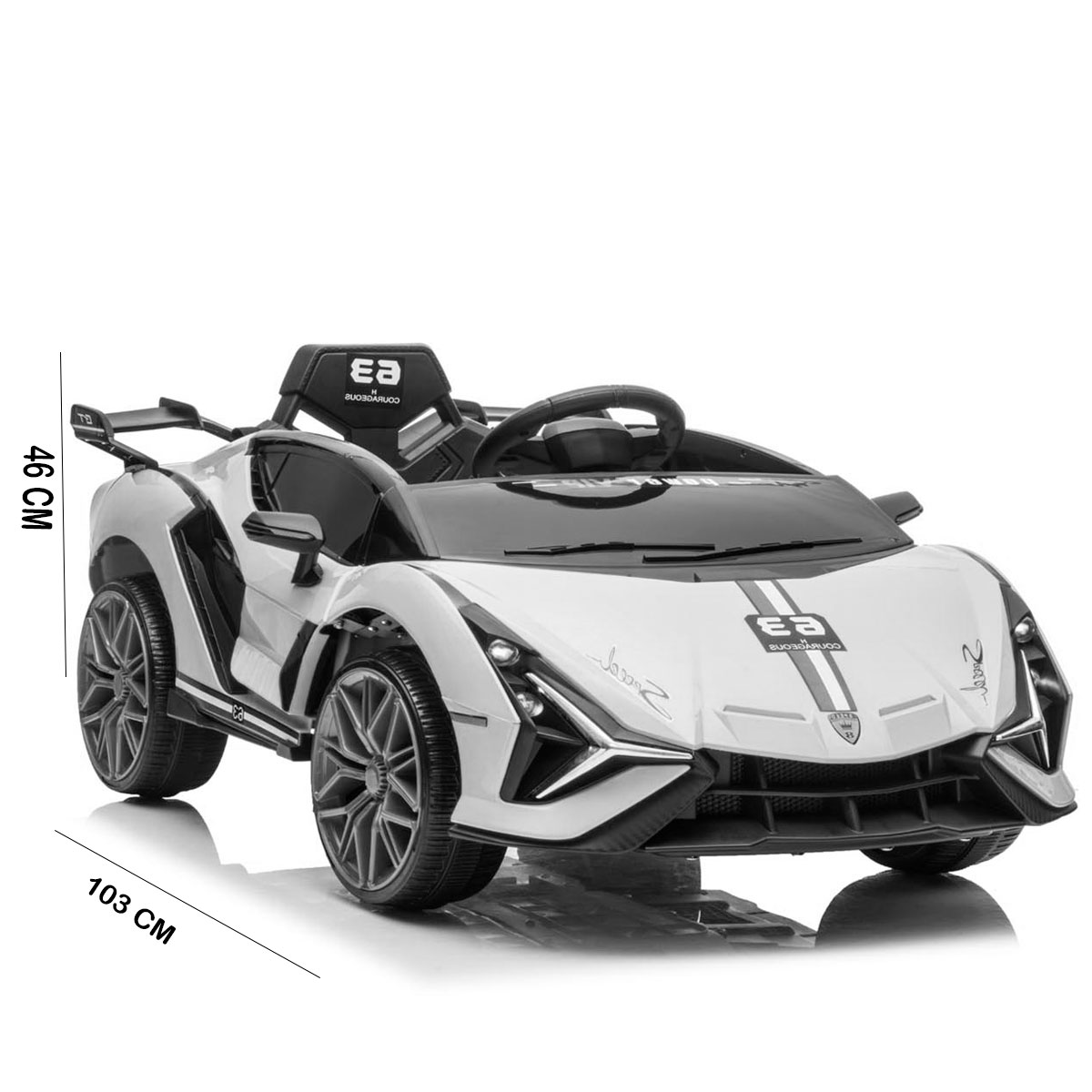Carro Montable Electrico 12V Deportivo Tipo Lamborghini Aventador 7188 Rosa