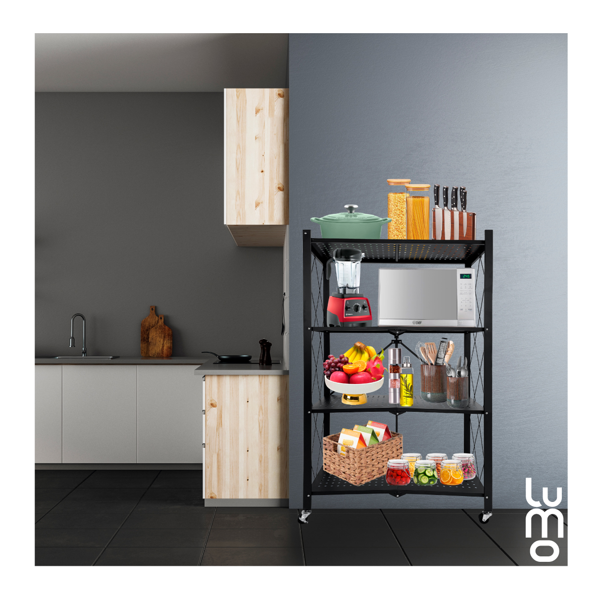 Estante Rack Organizador 4 Niveles Plagable Metalico.