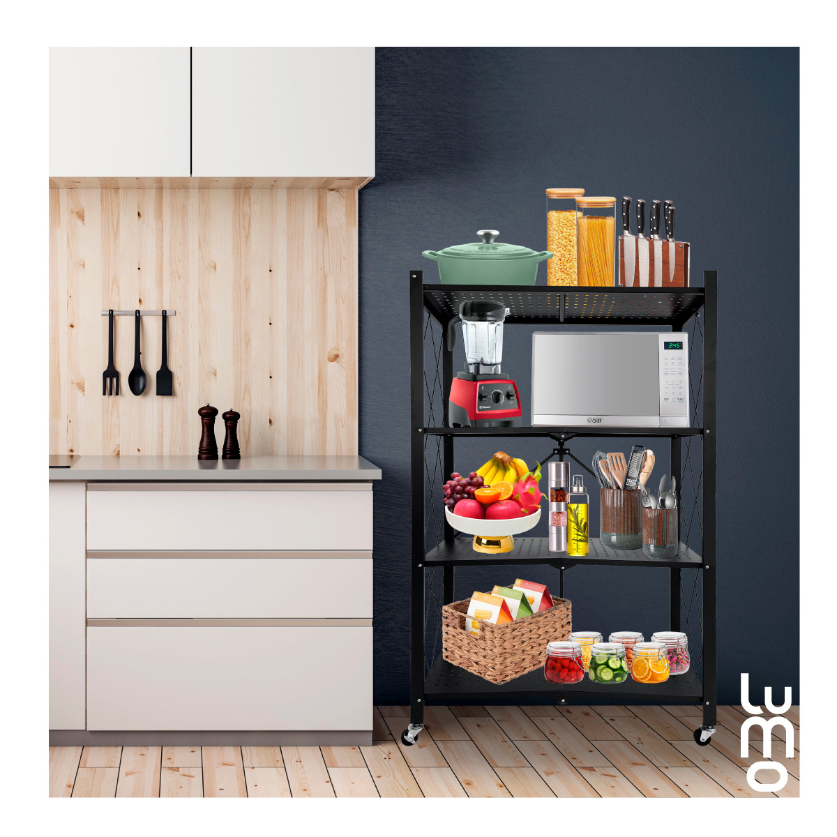 Estante Rack Organizador 4 Niveles Plagable Metalico.