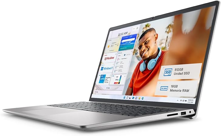 Laptop DELL Inspiron 3535 RYZEN 5-7520U 8GB SSD 512GB FHD W11H Gris + Audifonos Bluetooth 