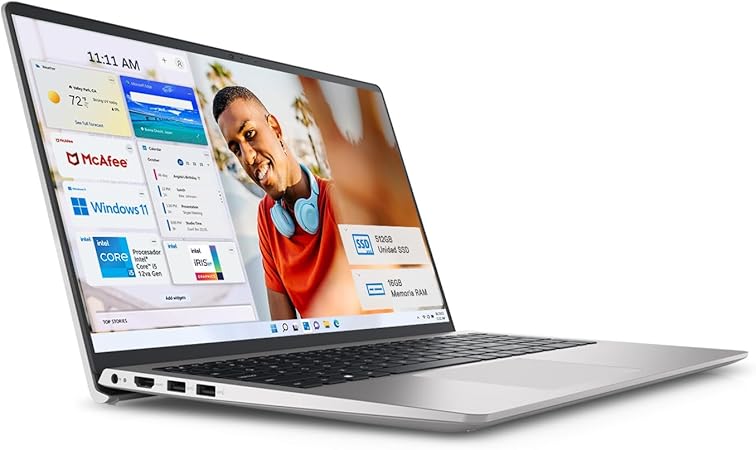Laptop DELL Inspiron 3535 RYZEN 5-7520U 8GB SSD 512GB FHD W11H Gris + Audifonos Bluetooth 