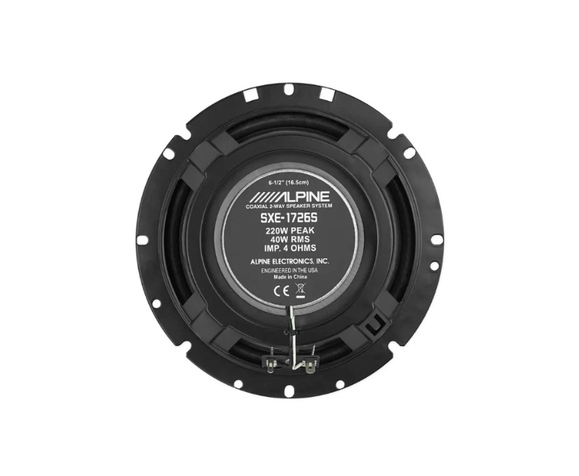 Bocinas Coaxiales ALPINE SXE-1726S 40w RMS 6.5 Pulgadas 4 Ohms 2 Vías