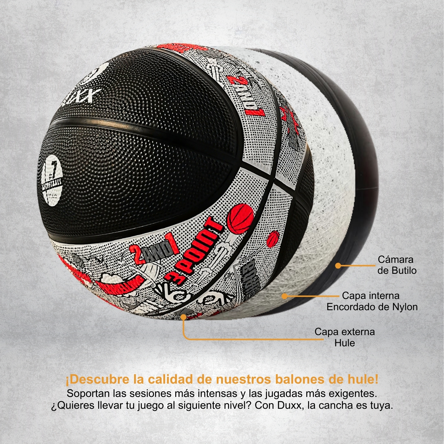 Duxx Balón Básquetbol #7 Hule Comics Edition