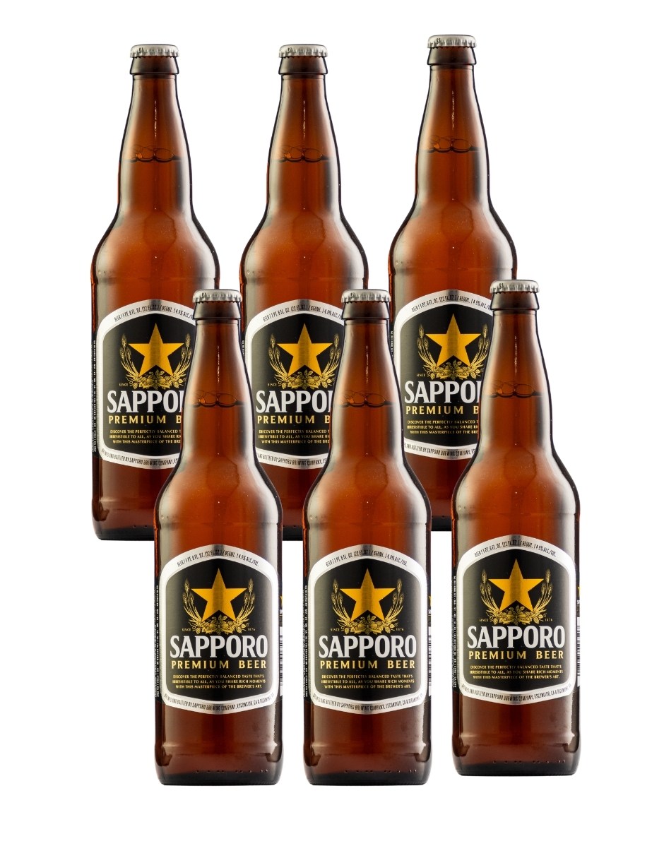 Six Pack Cerveza Sapporo Premium 650 Ml