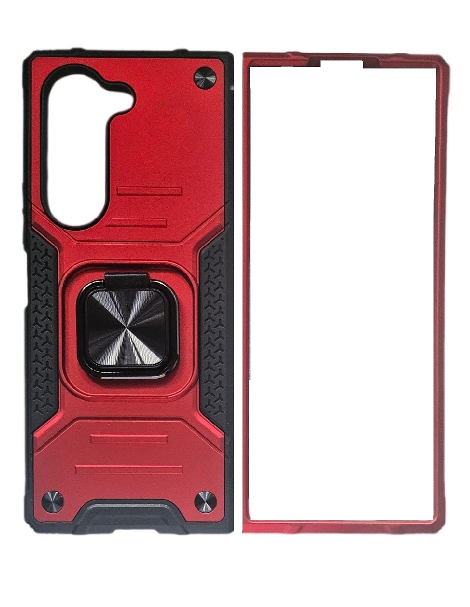 Funda De Uso Rudo Compatible Con Samsung Z Fold 6 Rojo