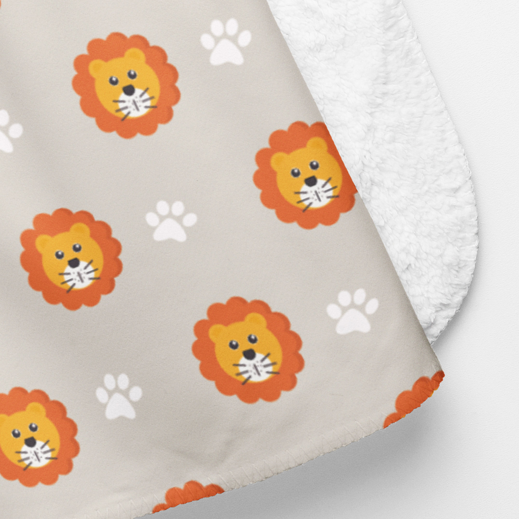 Cobija Manta Frazada Redonda Para Bebé Diseño de Leoncitos Ultra Suave y Ligera de Alta Calidad
