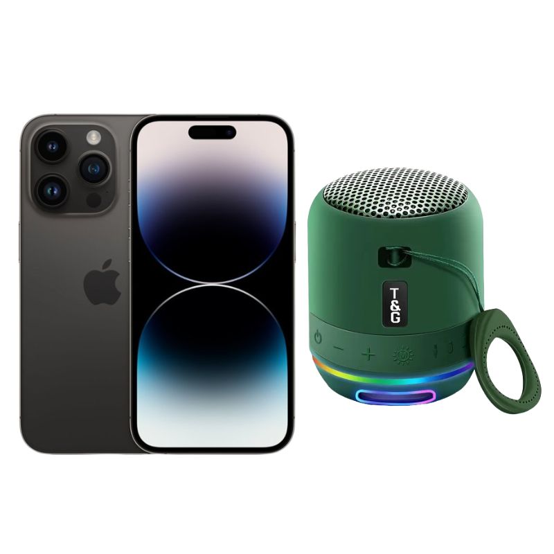 iPhone 14 Pro 128GB Gris CHIP Reacondicionado Grado A + Mini Bocina