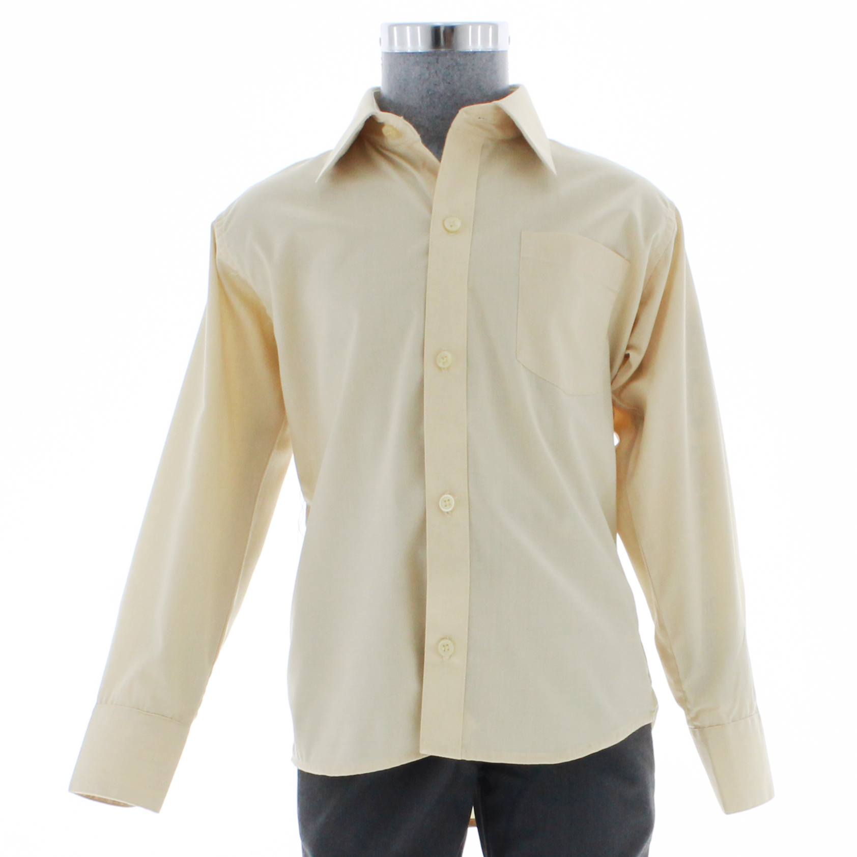 Camisa Beige De Vestir Para Niño Manga Larga 3605 2-18 Años