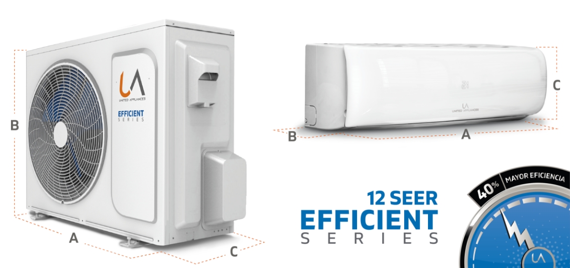 Minisplit 1 Ton. United Appliances 220v On-Off Solo Frio Wifi