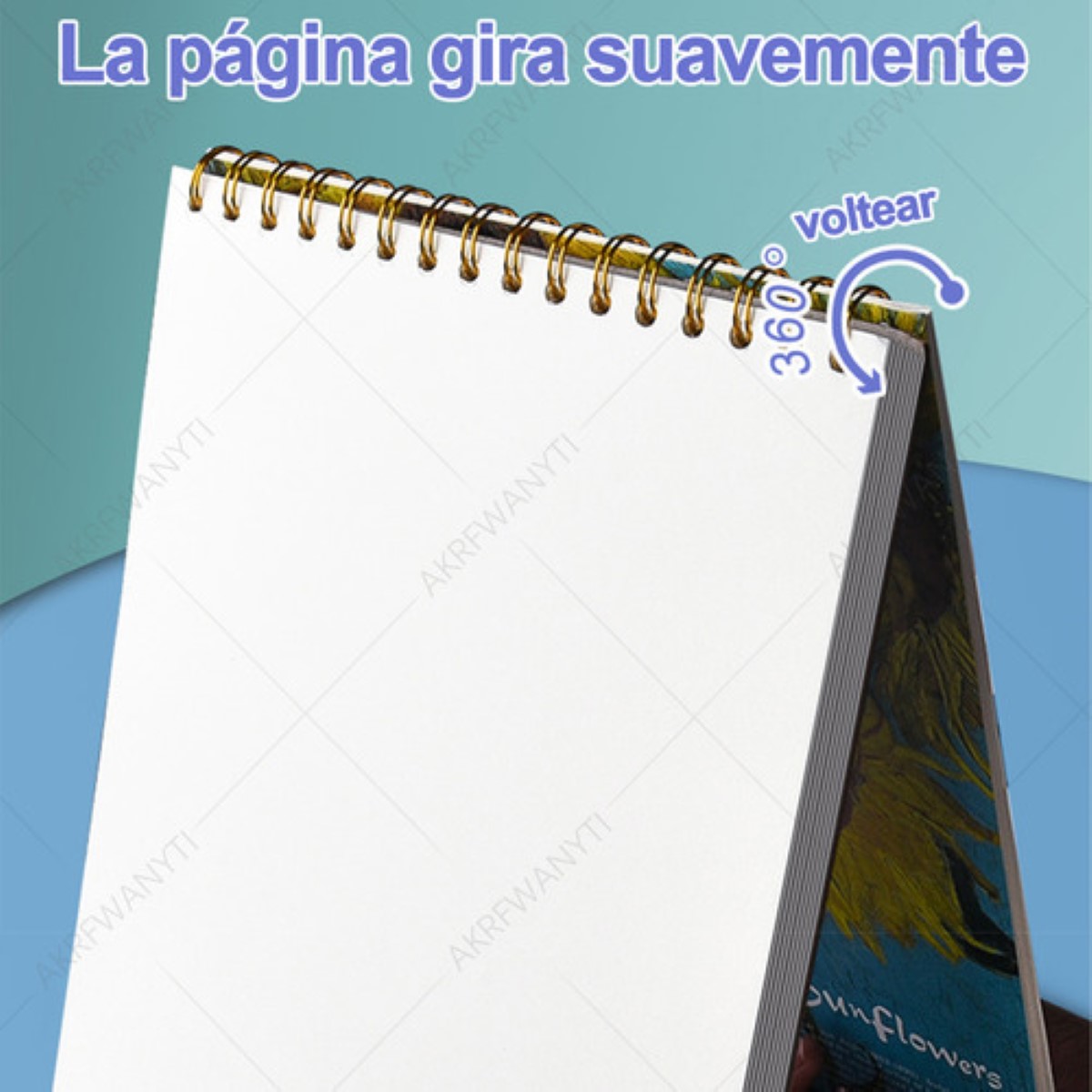 Cuaderno La Noche Estrellada Tapa Pintura O Acuarela 2pzs Azul CIELO