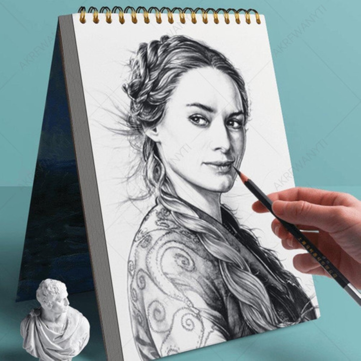 Cuaderno La Noche Estrellada Tapa Pintura O Acuarela 2pzs Azul CIELO