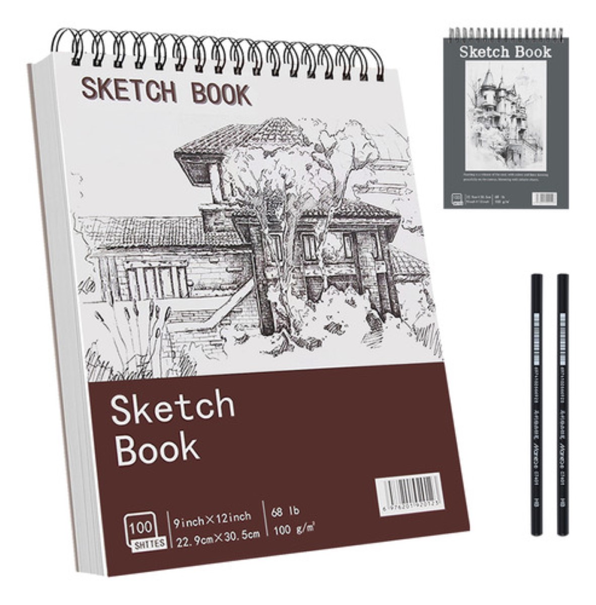 Cuaderno A4+ De Boceto Y Dibujo 200 Páginas Blank Sketchbook Terracota