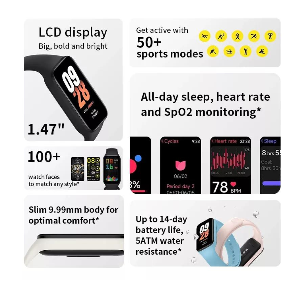 Xiaomi redmi buds 6 play con Smartband 8 Active. Combo