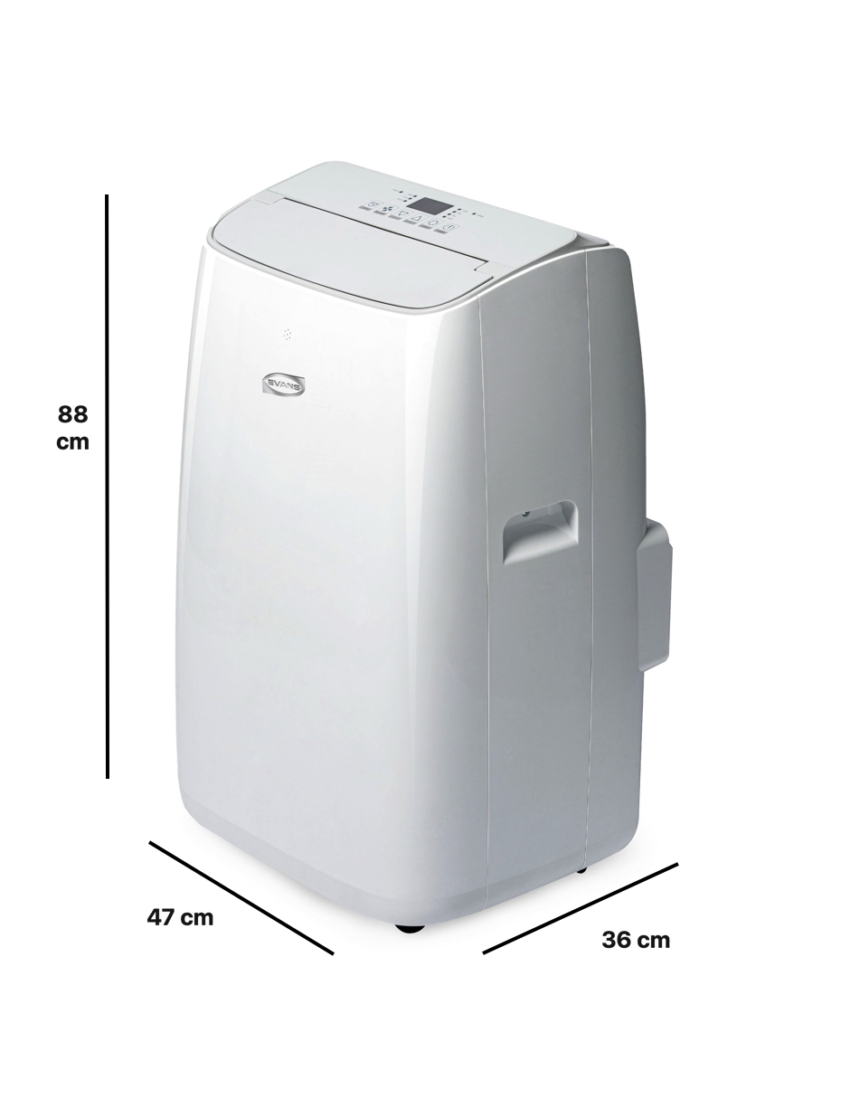 Aire Portatil Evans Dual 1 Ton 110 V Seer 12 Frio/Calor
