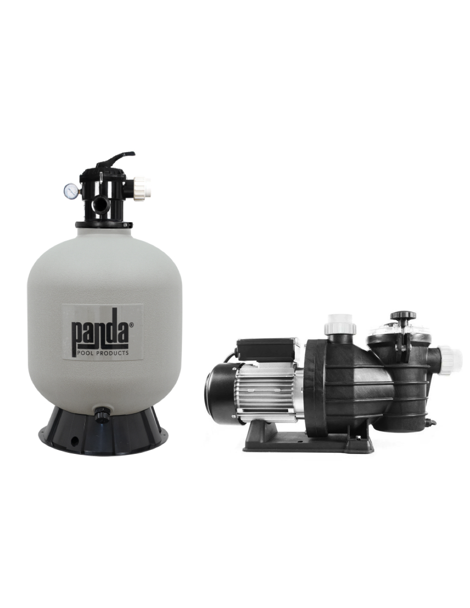 Filtro Para Alberca 19¨panda Y Bomba Silver 1 Hp Aquapak 110V 220V