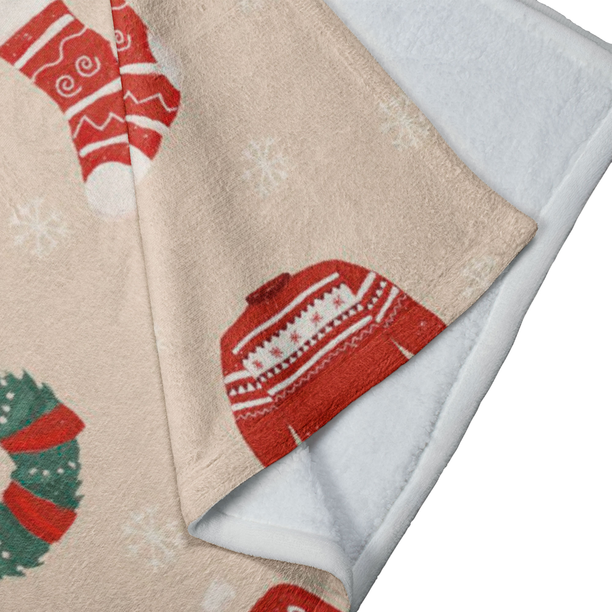 Cobija Manta Frazada Diseño de Adornos Navideños Temporada de Noche Buena Ultra Suave y Ligera de Alta Calidad