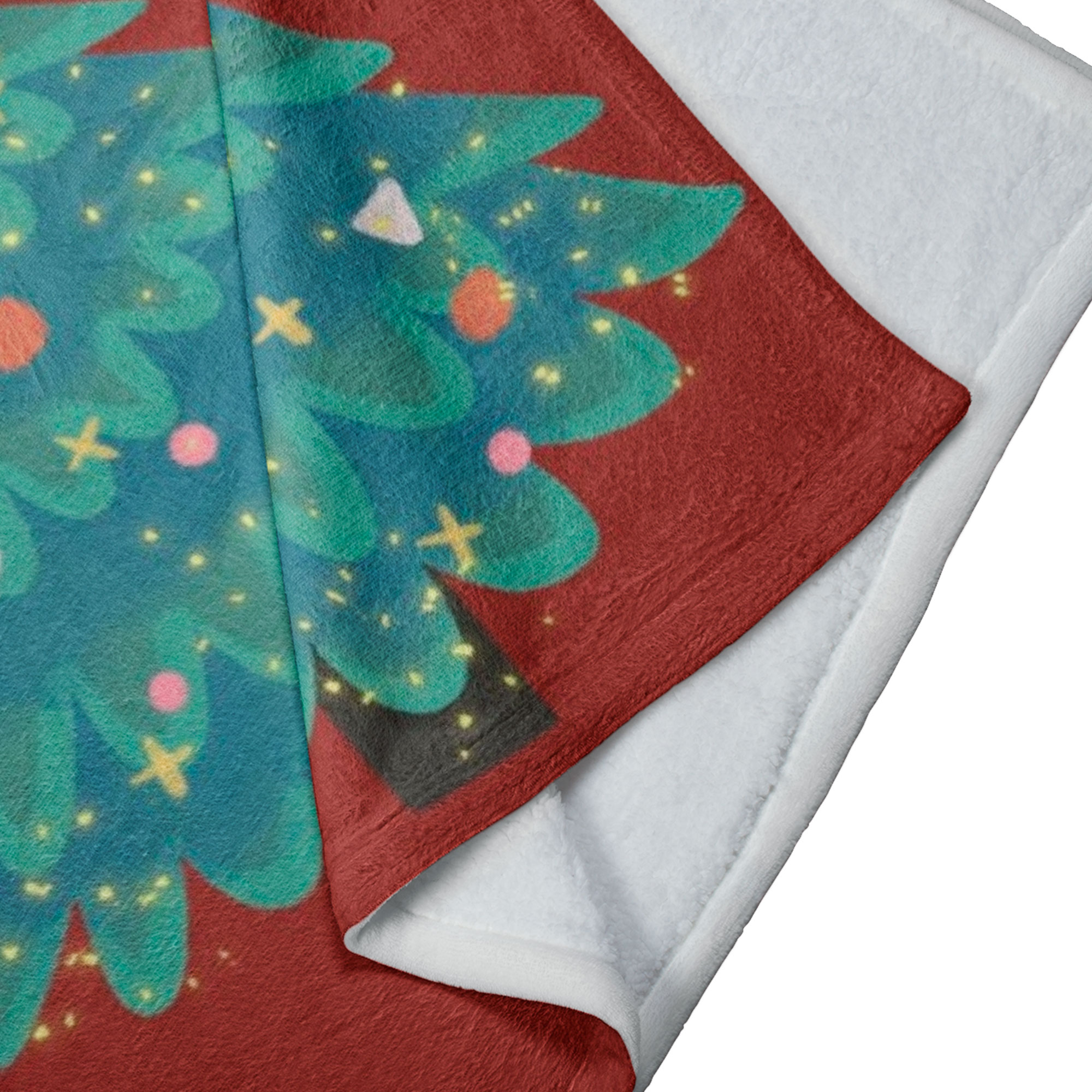 Cobija Manta Frazada Diseño de Árbol de Navidad Temporada de Noche Buena Ultra Suave y Ligera de Alta Calidad