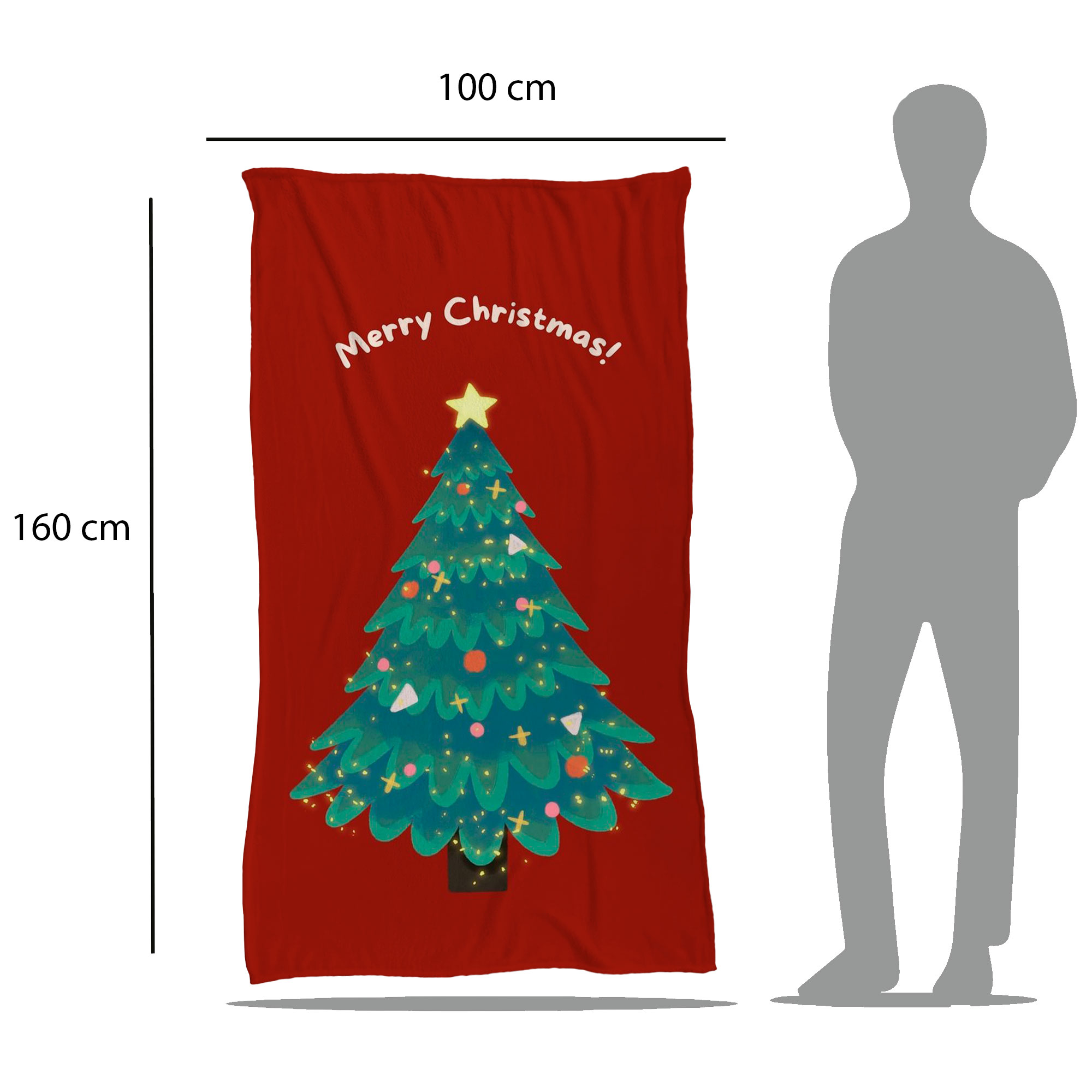 Cobija Manta Frazada Diseño de Árbol de Navidad Temporada de Noche Buena Ultra Suave y Ligera de Alta Calidad