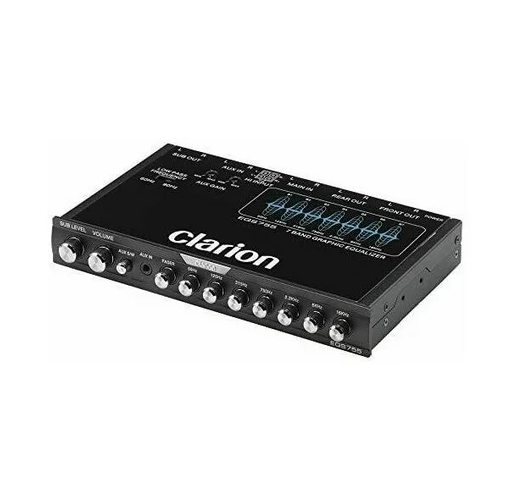 Ecualizador Clarion EQS755 7 bandas/6 canales de salida/Filtro de paso bajo/Iluminación azul 