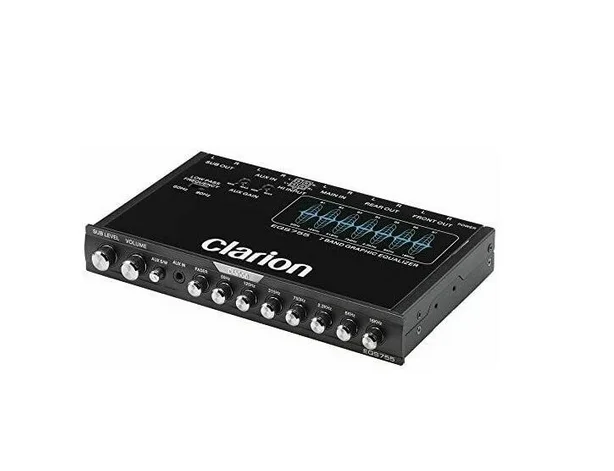 Ecualizador Clarion EQS755 7 bandas/6 canales de salida/Filtro de paso bajo/Iluminación azul 