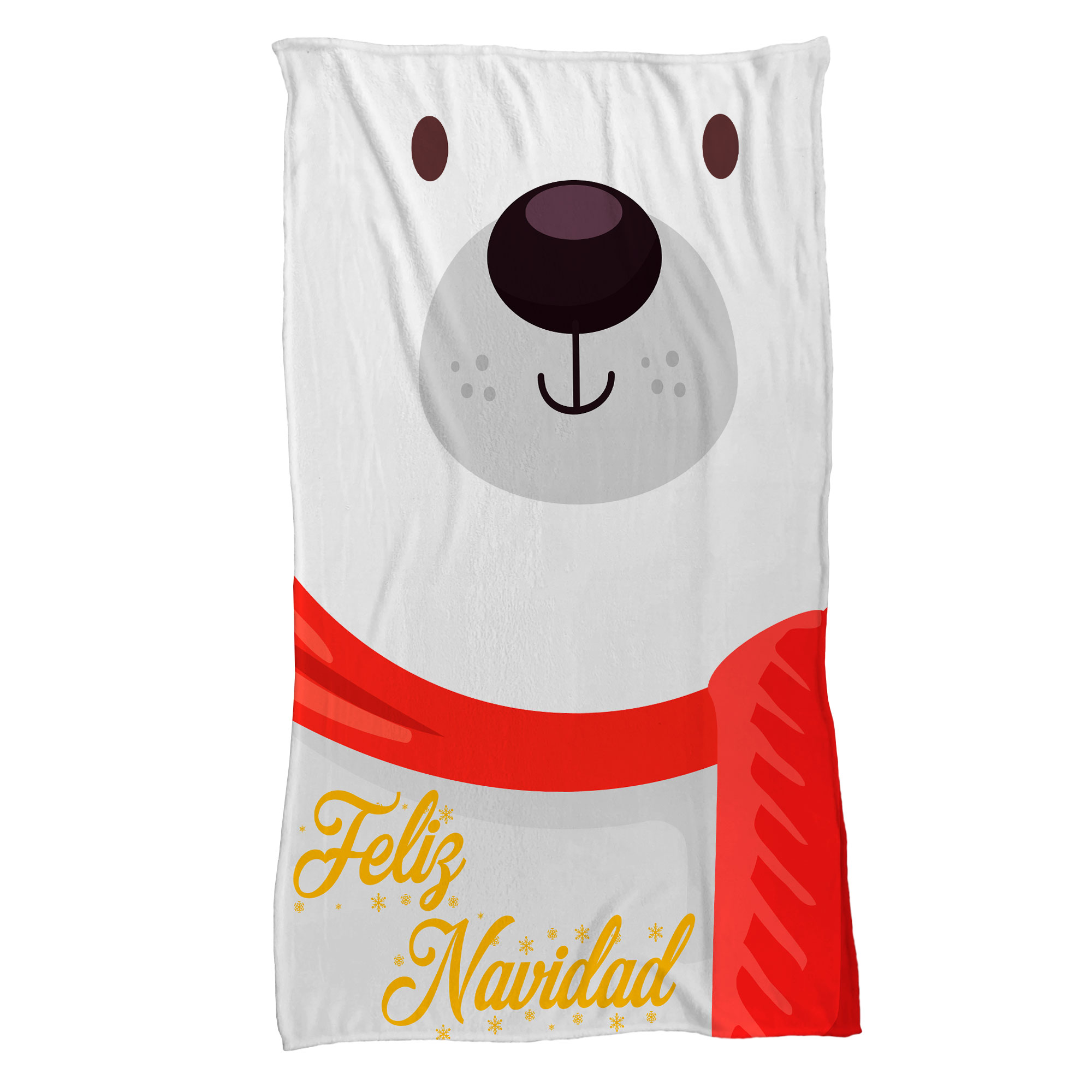 Cobija Manta Frazada Diseño de Oso Polar Temporada de Noche Buena Ultra Suave y Ligera de Alta Calidad