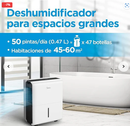 Deshumidificador Midea (110V, 50 pintas)