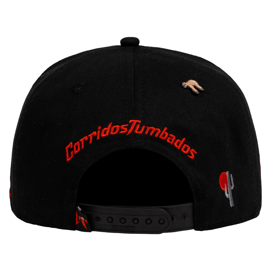 GORRA JC HATS  CT NEGRO/ROJO PVC NATANAEL 2877