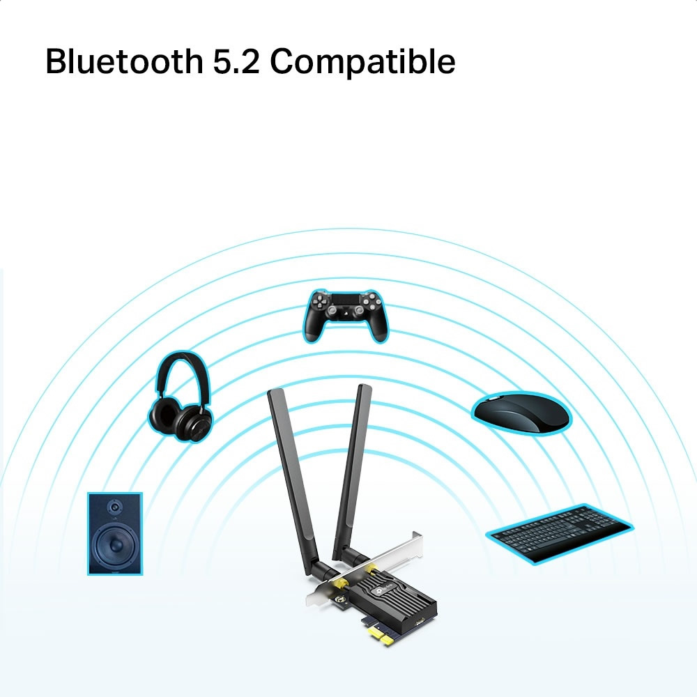 Tarjeta De Red PCI-E 1x Inalambrica Tp-Link ARCHER TX20E AX1800 WIFI 6 Banda Dual Bluetooth 5.2