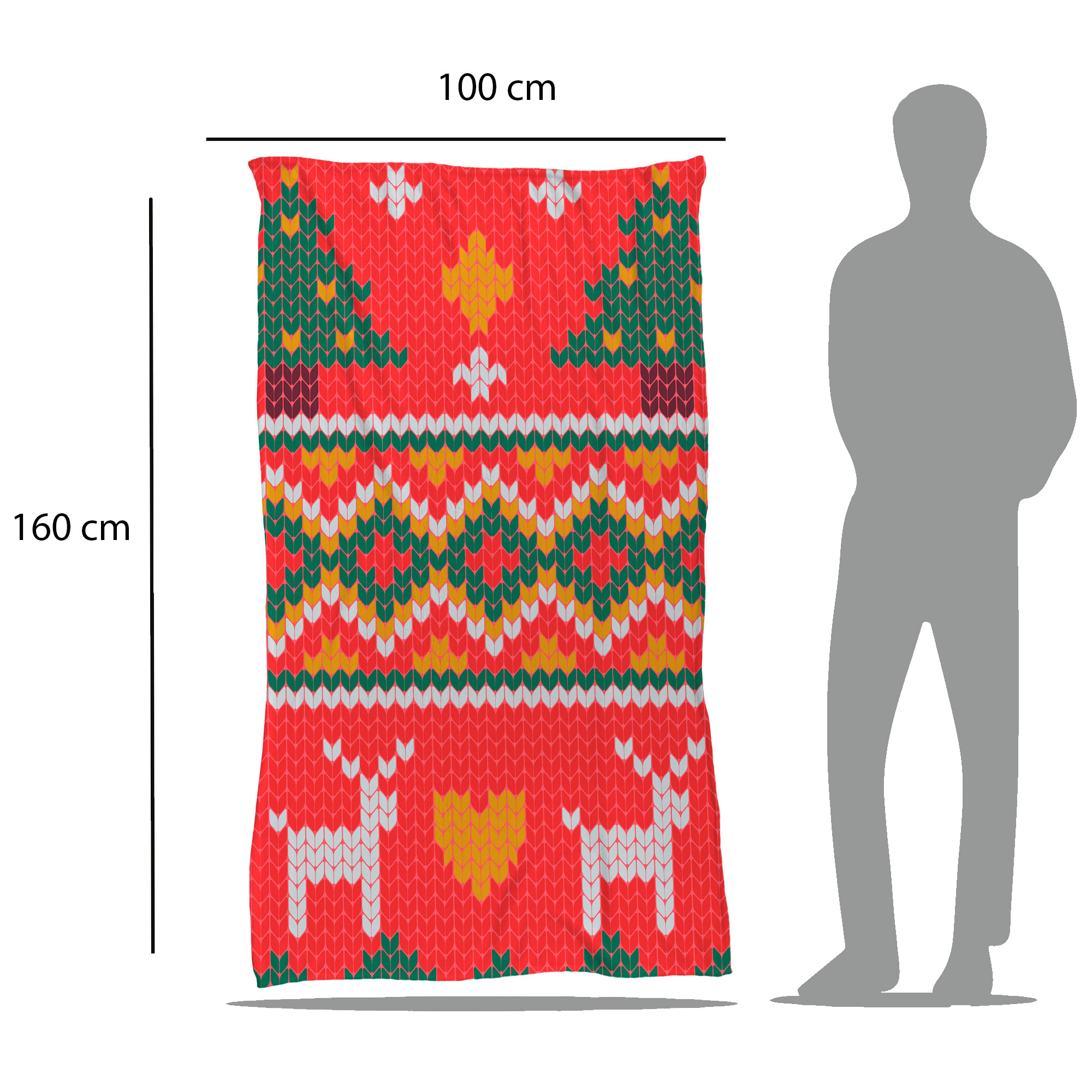 Cobija Manta Frazada Diseño de Suéter Navideño  Temporada de Noche Buena Ultra Suave y Ligera de Alta Calidad