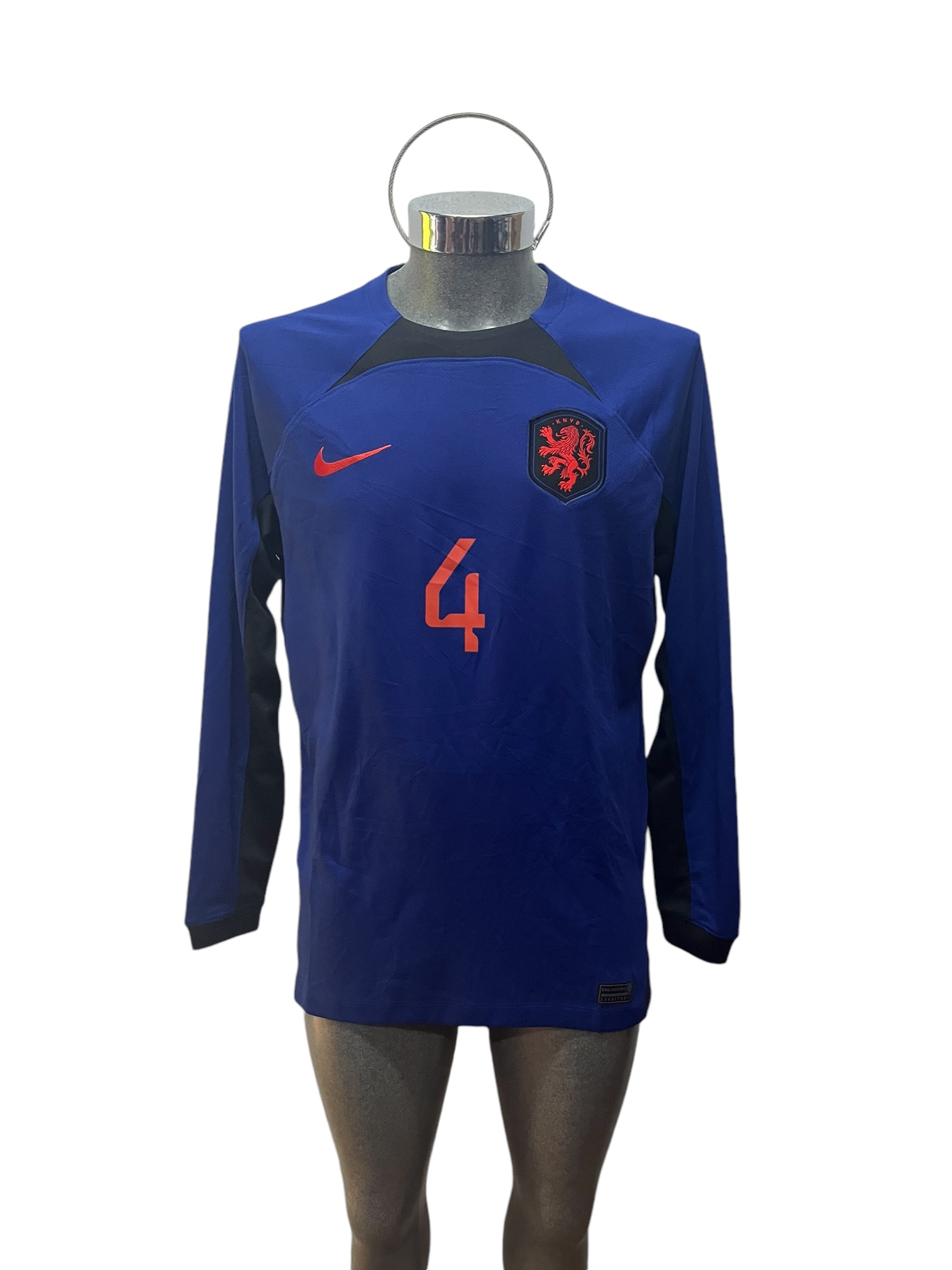 Jersey Original nike Selección Holanda visita manga larga mundial 2022 #4 DN0668