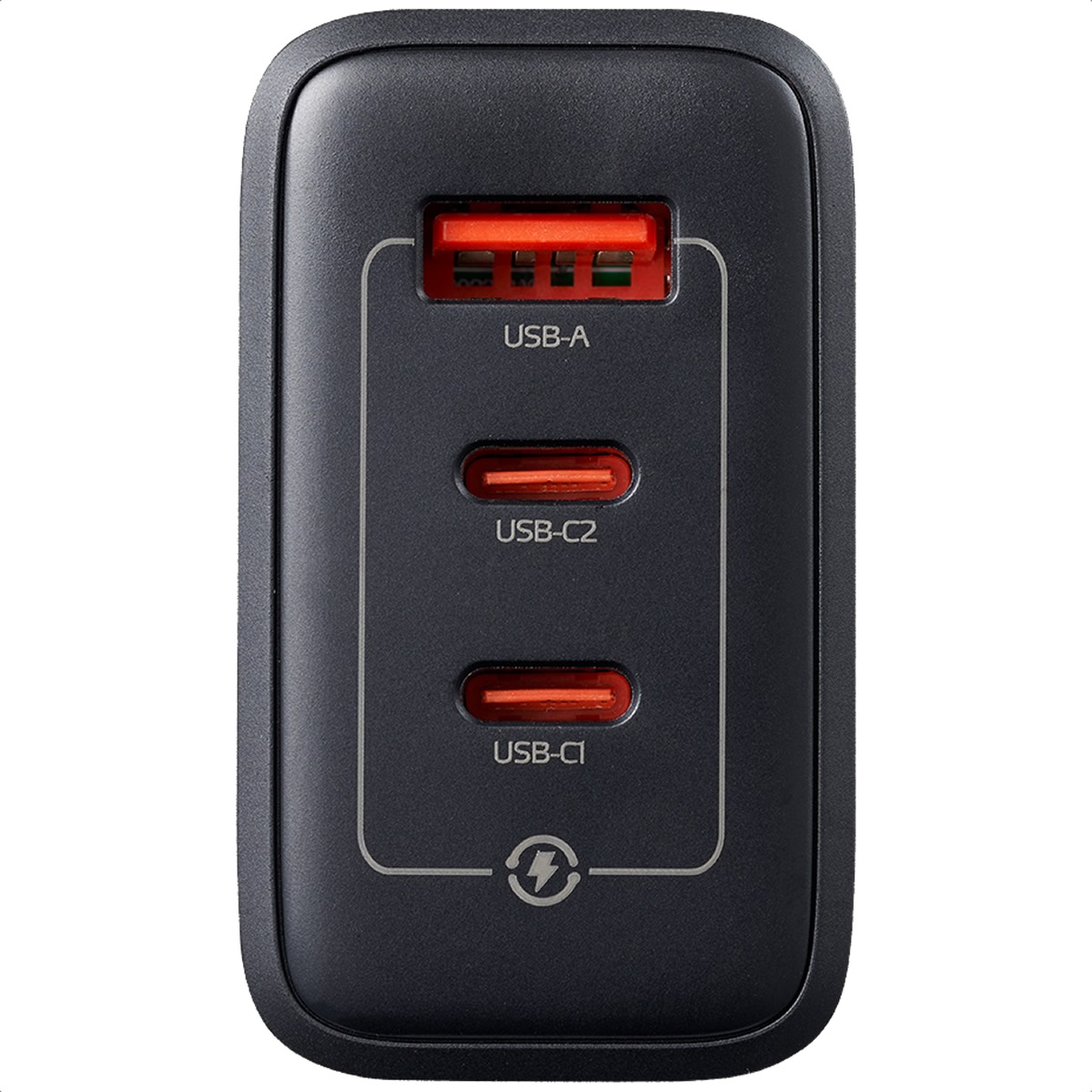 Cargador de Pared Adata GaN 65W 1x USB-A 2x USB-C Negro CHARGERU-0653-QCPDBK
