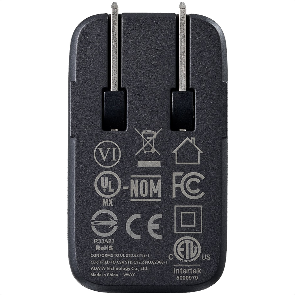 Cargador de Pared Adata GaN 65W 1x USB-A 2x USB-C Negro CHARGERU-0653-QCPDBK