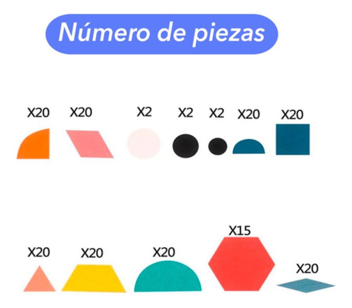 Rompecabezas Tangram Juguete Niño Niña Creativa Geométrica COLORES