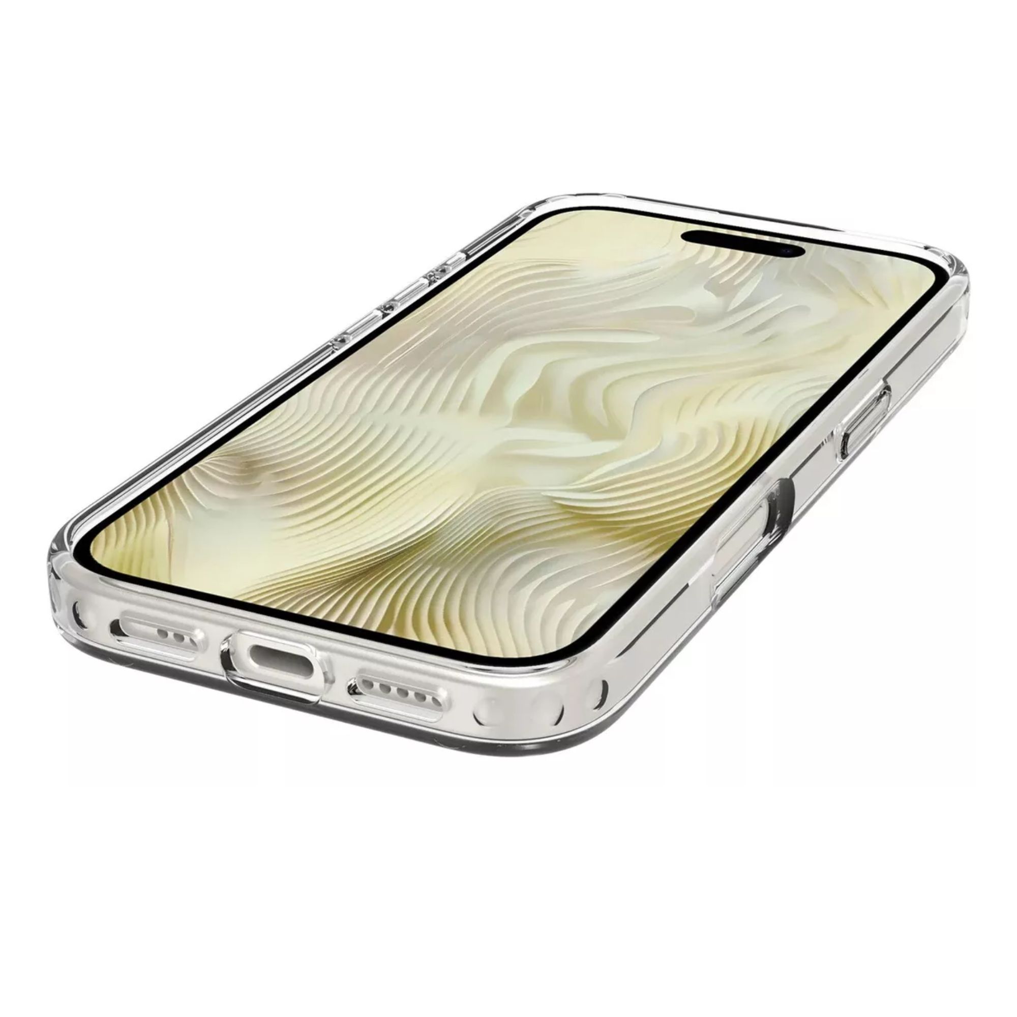 Kit Mica Cámara Para Iphone 16 + Funda Case Transparente para Iphone 16 pro / Transparente