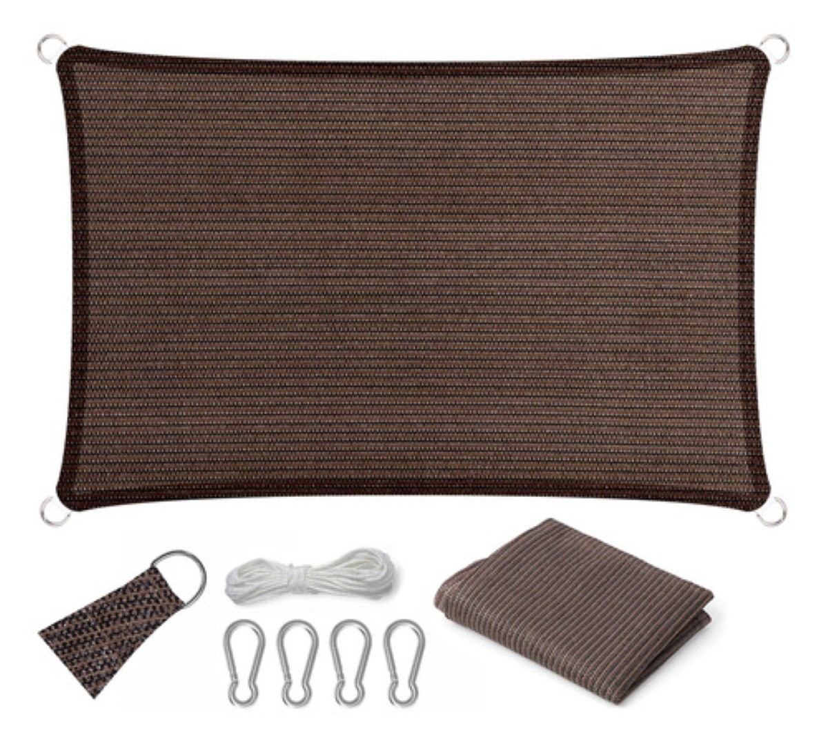 Malla Sombra 3*4m 90% Raschel Para Jardin Reforzada Espesar CAFE