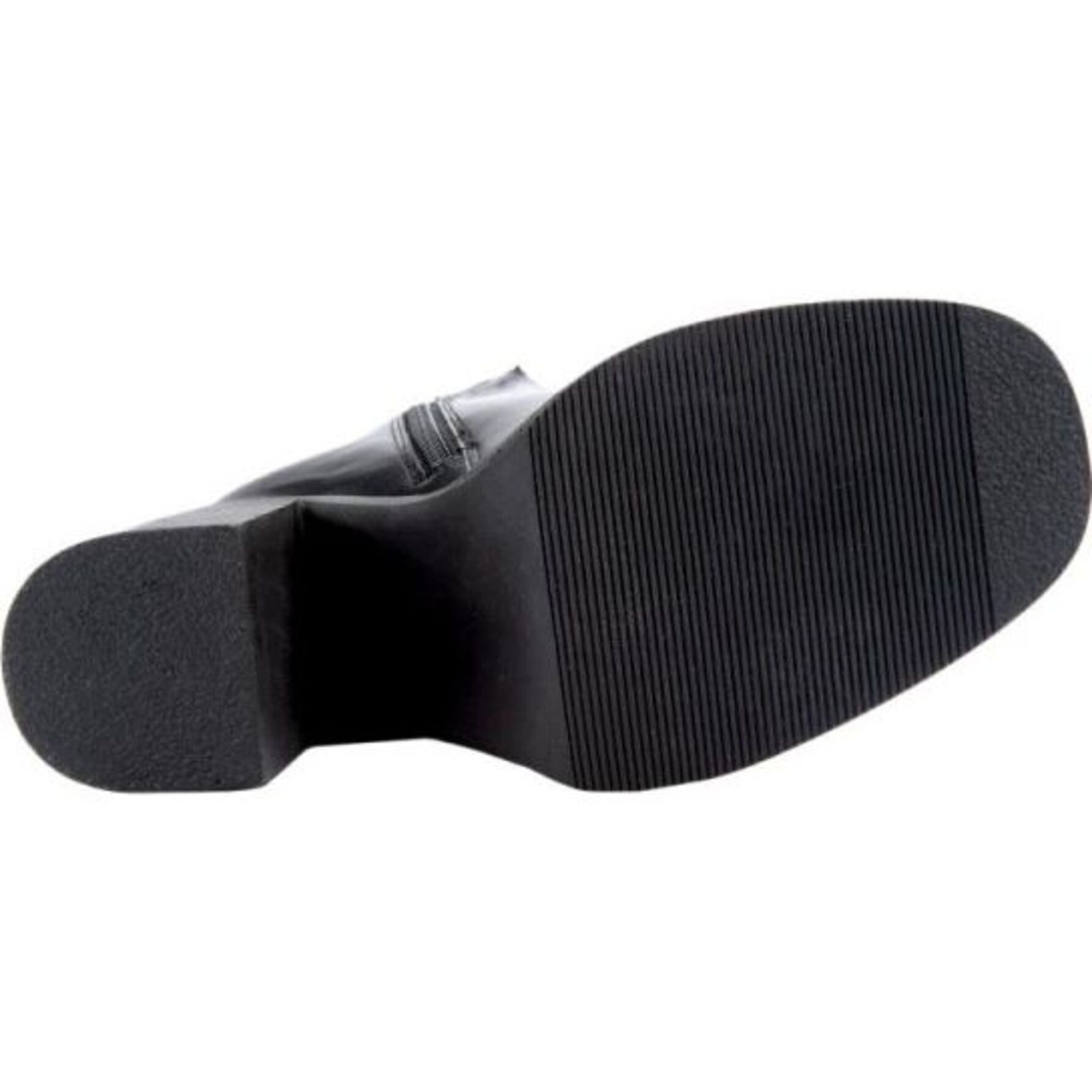Bota para mujer, alta, con tacón cuadrado, a la rodilla, marca Tierra Bendita, color negro 1141771