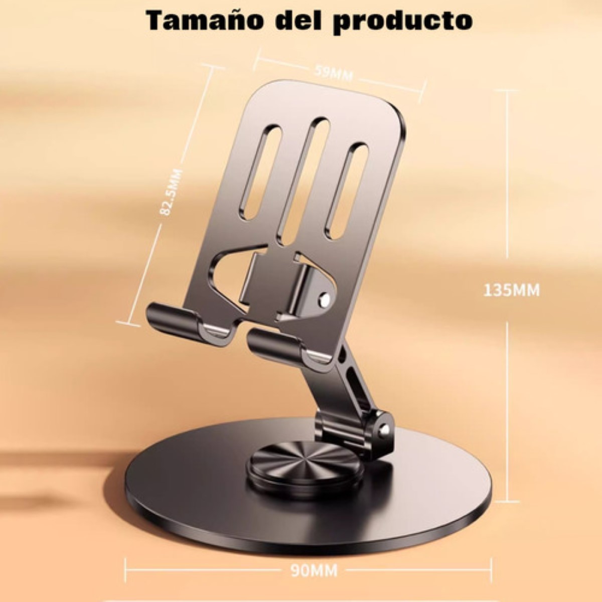 Base Soporte Para Celular Tablet Ajustable Escritorio Mesa gris