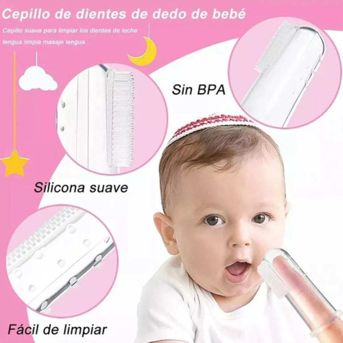 Kit De Higiene Cuidado Bebé 13pcs Termómetro Salud Manicure rosa