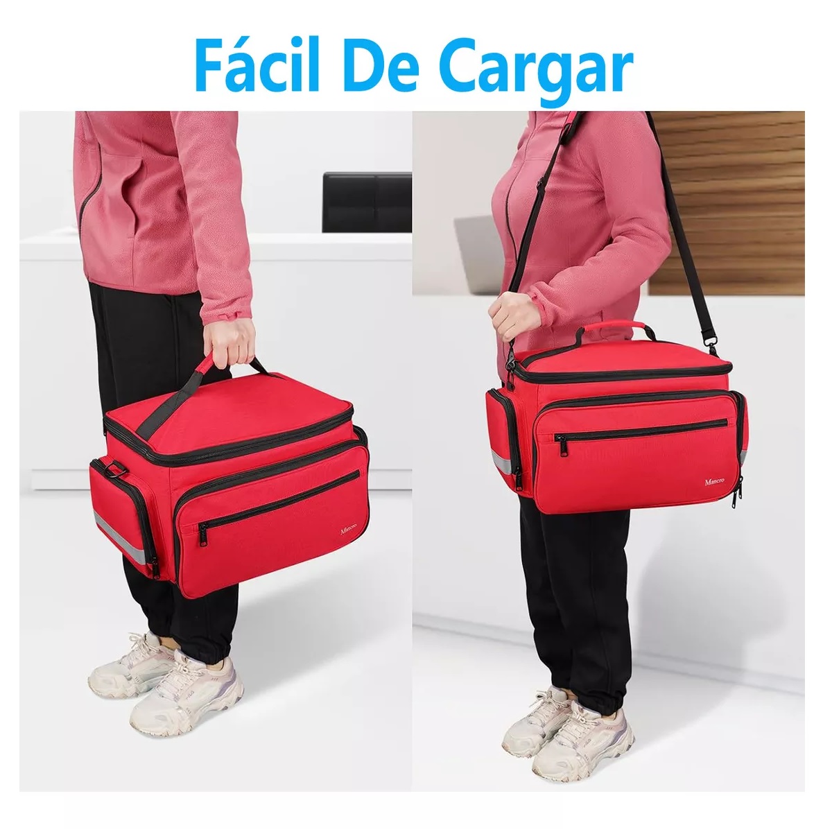 Botiquin De Primeros Auxilios Multi-Compartimentos Impermeable Rojo