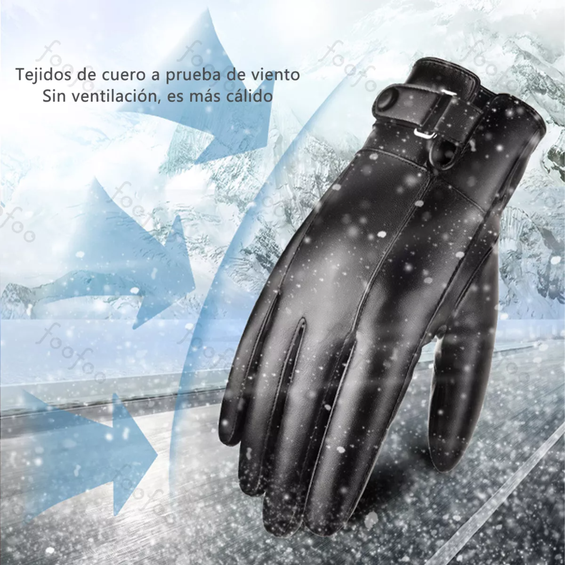 Guantes De Cuero De Invierno Pantalla Táctil Cálido Y Suave